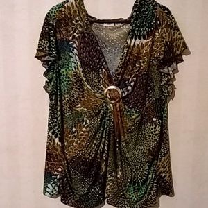 Stunning multi-colored tunic top